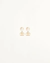 Valentino Garavani Vlogo Signature Metal And Pearl Earrings Woman Gold/cream Uni In Gold/cream