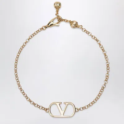 Valentino Garavani Vlogo Signature Metal Bracelet In Transparent