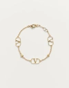 Valentino Garavani Vlogo Signature Metal Bracelet Woman Gold M In Gold