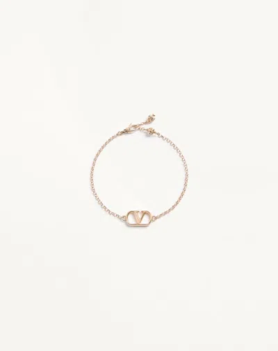 Valentino Garavani Vlogo Signature Bracelet Cable Chain Extender In Gold