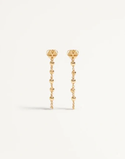 Valentino Garavani Vlogo Signature Metal Earrings Woman Gold Uni