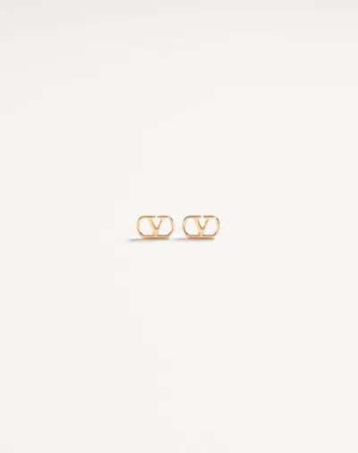 Valentino Garavani Vlogo Signature Metal Earrings Woman Gold Uni