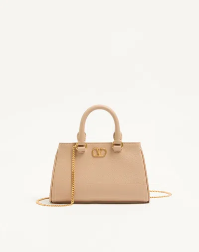 Valentino Garavani Vlogo Signature Mini Bag In Grainy Calfskin Woman Pink Uni