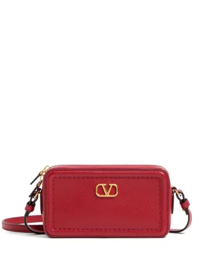 Valentino Garavani Vlogo Signature Mini Crossbody Bag In Red