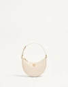Valentino Garavani Vlogo Signature Mini Hobo Bag In Grainy Calfskin Woman Light Ivory Uni