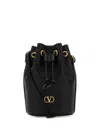 Valentino Garavani Vlogo Signature Mini Leather Bucket Bag In Black