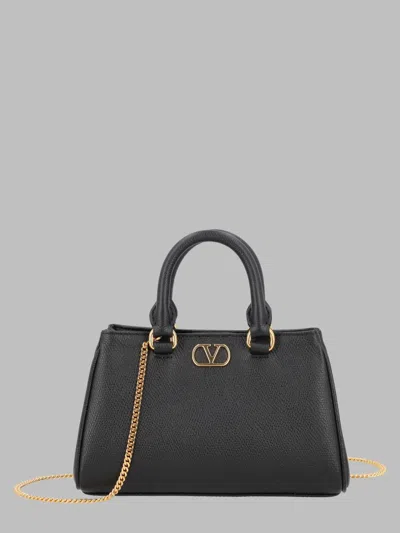 Valentino Garavani Vlogo Signature Mini Leather Handbag 13 X 21 X 7 Cm In Black