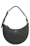 Valentino Garavani Vlogo Signature Mini Leather Hobo Bag In Black