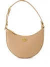 Valentino Le Mini Sac Crescent-shaped Zip-top Shoulder Bag In Neutral
