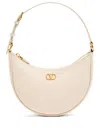 Valentino Garavani Vlogo Signature Mini Leather Hobo Bag In Neutral