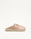 Valentino Garavani Vlogo Signature Mule In Grainy Calfskin 25mm Woman Rose Cannelle 37 In Brown