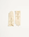 Valentino Garavani Vlogo Signature Nappa Leather Gloves With Bows Woman Butter 7.5