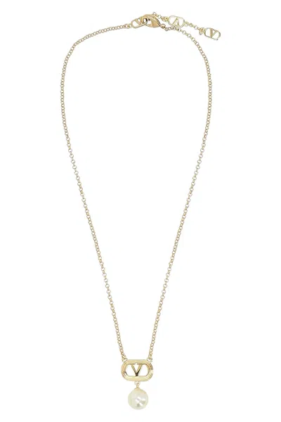 Valentino Garavani Vlogo Signature Necklace In Gold