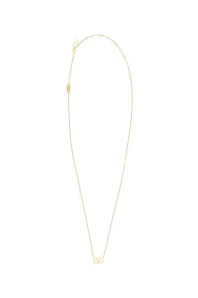 Valentino Garavani Vlogo Signature Necklace In Gold