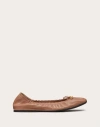 Valentino Garavani Vlogo Signature Patent Leather Ballerina Woman Rose Cannelle 41 In ベビーピンク