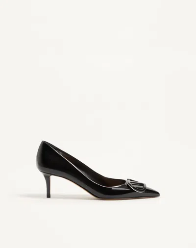 Valentino Garavani Vlogo Signature Patent Leather Pumps 60mm Woman Black 40
