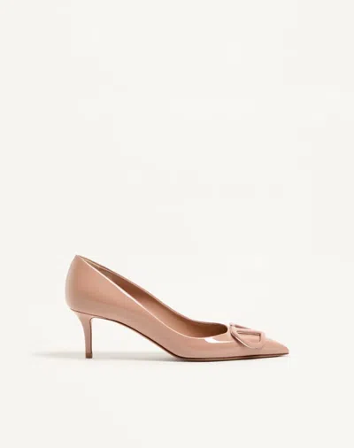Valentino Garavani Vlogo Signature Patent Leather Pumps 60mm Woman Rose Cannelle 42 In Pink