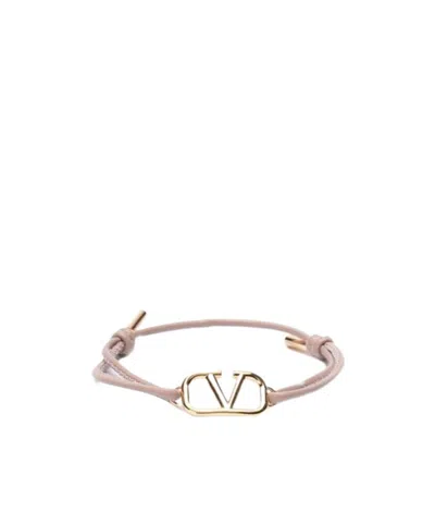 Valentino Garavani Vlogo Signature Plaque Bracelet In Pink