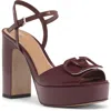 Valentino Garavani Vlogo Signature Sandals In Burgundy