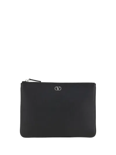 Valentino Garavani Vlogo Signature Pouch In Nero