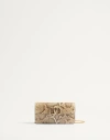 Valentino Garavani Vlogo Signature Python Chain Wallet Woman Ivory Uni In Ivory