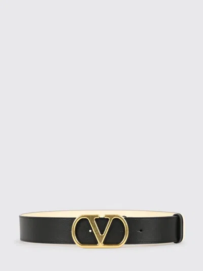 Valentino Garavani Vlogo Signature Reversible Belt In Smooth Calf Leather 4 Cm In Black