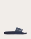 Valentino Garavani Vlogo Slides In Marine/white