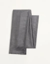 Valentino Garavani Châle Vlogo Signature En Soie, Laine Et Lurex Femme Gris/argent Uni