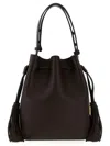 Valentino Garavani Chocolate Leather Vlogo Signature Bucket Bag In Brown