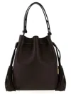 Valentino Garavani Chocolate Leather Vlogo Signature Bucket Bag