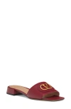 Valentino Garavani Vlogo Signature Slide Sandal In Brown