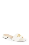 Valentino Garavani Vlogo Signature Slide Sandal In White
