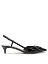 Valentino Vlogo Pointed Toe Slingback Pump In Black