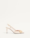 Valentino Garavani Vlogo Signature Slingback Calfskin Pump With Jewel Logo 80mm Woman Ivory 42