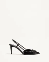 Valentino Garavani Vlogo Signature Slingback Pump In Eel 80mm Woman Black 42