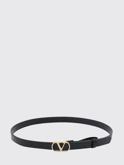 Valentino Garavani Vlogo Signature Smooth Calf Leather Belt In Black