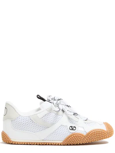 Valentino Garavani Vlogo Signature Sneakers With Rubber Detail In White