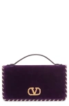 Valentino Garavani Vlogo Signature Velvet Wallet On A Chain