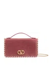 Valentino Vlogo Signature Velvet Chain Wallet With Jewel Logo