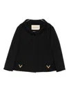 Valentino Garavani Vlogo Signature Wool And Silk Jacket In Black