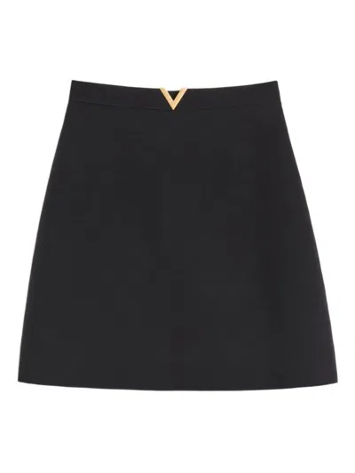 VALENTINO VALENTINO GARAVANI VLOGO SIGNATURE WOOL AND SILK SKIRT