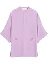 Valentino Light Purple Vlogo Mini Dress In Purple