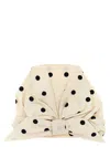 Valentino Silk Headband With Braided Bow Detail In White/black