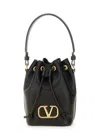 Valentino Garavani Mini Vlogo Signature Bucket Bag In Nappa Leather Woman Black Uni