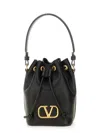 Valentino Garavani Mini Vlogo Signature Bucket Bag In Nappa Leather Woman Black Uni