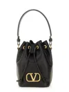 Valentino Garavani Mini Vlogo Signature Bucket Bag In Nappa Leather Woman Black Uni