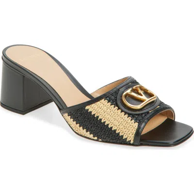 Valentino Garavani Vlogo Slide Sandal In Black