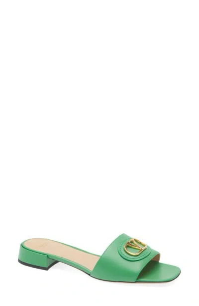 Valentino Garavani Valentino Vlogo Signature Leather Sandal In Green