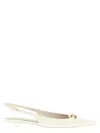 Valentino Slingback Vlogo Ballerina In White
