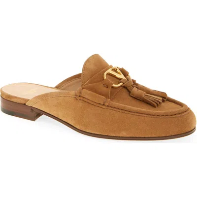 Valentino Garavani Vlogo Tassel Loafer Mule In Brown